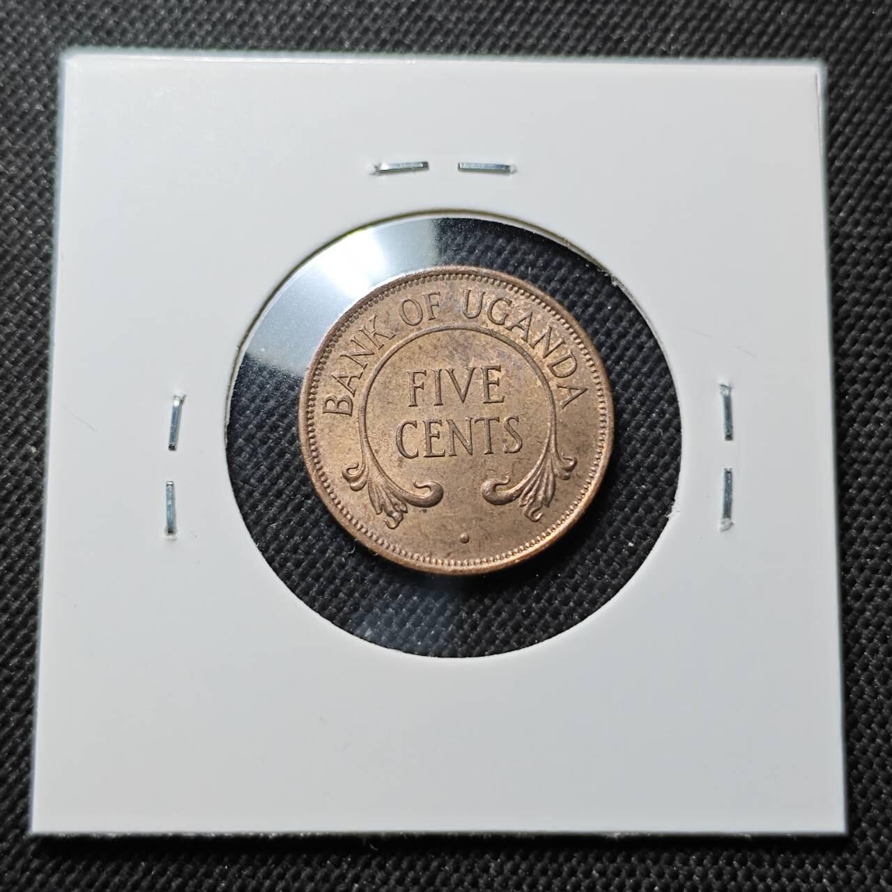 KK钱币收藏小铺  第414期 2月预留时间 周末发货  1966乌干达5分铜币