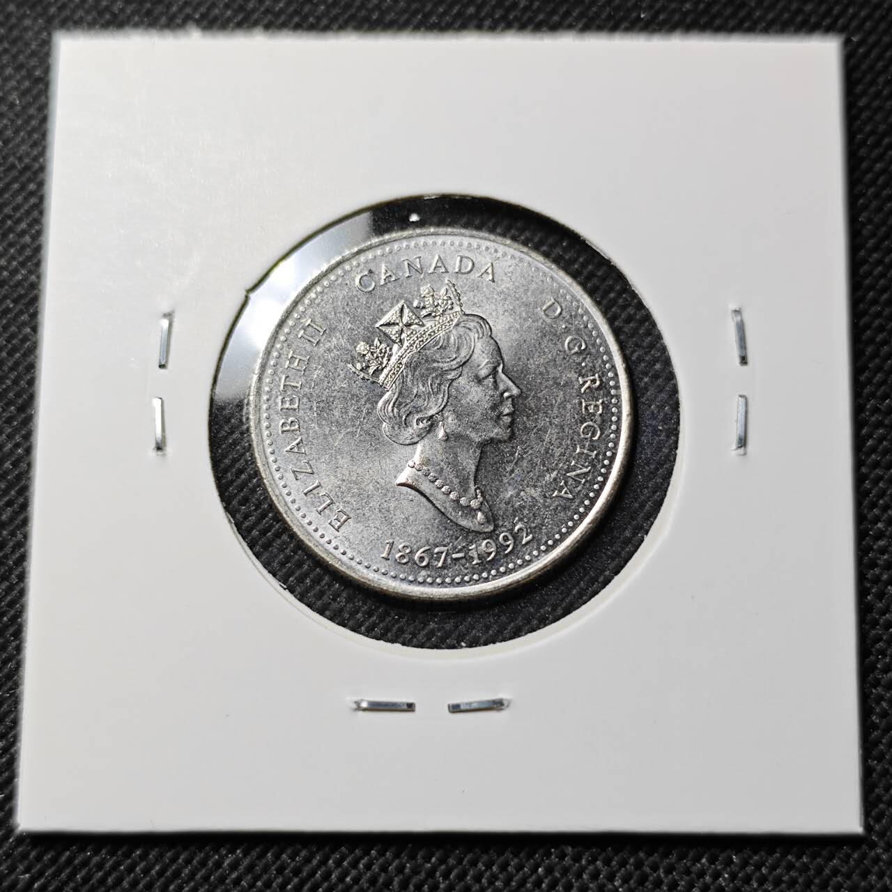 KK钱币收藏小铺  第414期 2月预留时间 周末发货  加拿大25分纪念币 好品