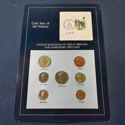 【全场包邮】纯粹捡漏拍517场 - 【富兰克林·世界各国硬币系列邮币卡】大不列颠和北爱尔兰联合王国（英国）-1镑为苏格兰蓟花版