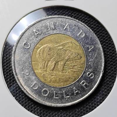 KK钱币收藏小铺  第417期 2月预留时间 周末发货 1996加拿大2元 