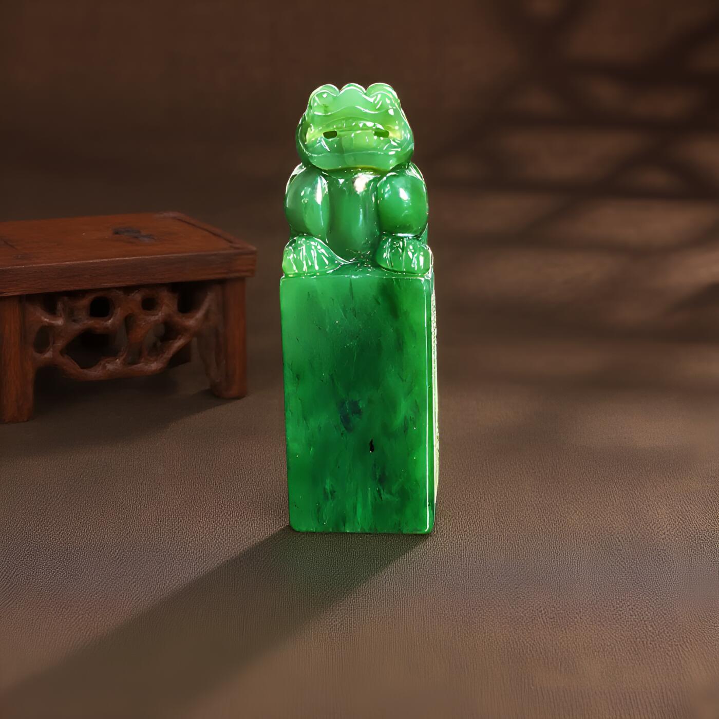 碧月说宝 君子怀瑾·当代和田玉清风专场（七） 碧玉貔貅章