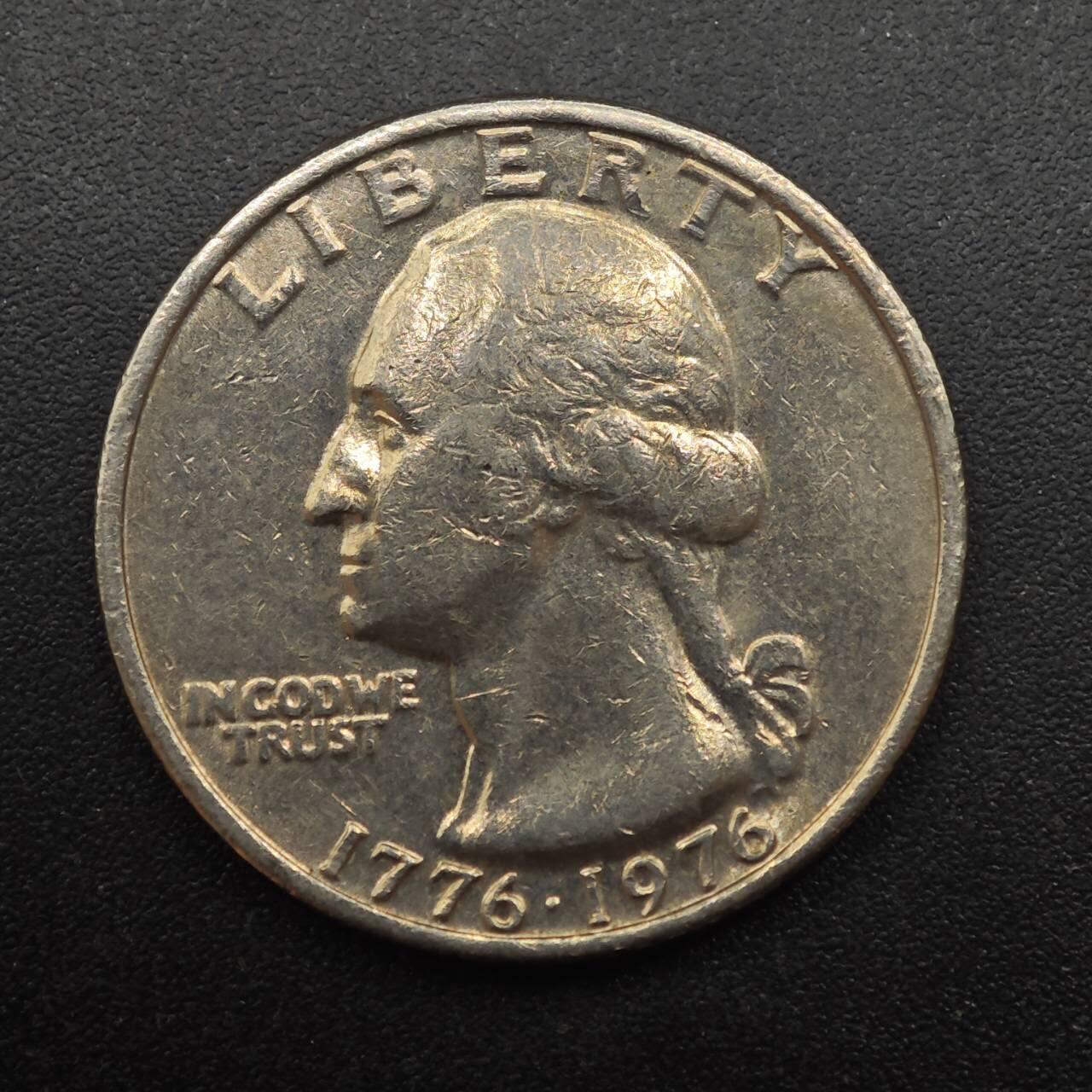 【淘币小摊】实时拍第八百八十七拍   散币场    每周一统一发货 美国1976年建国200周年25分纪念币