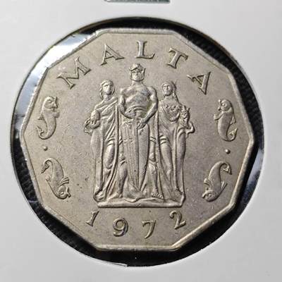 KK钱币收藏小铺  第415期 2月预留时间 周末发货 1972马耳他50分
