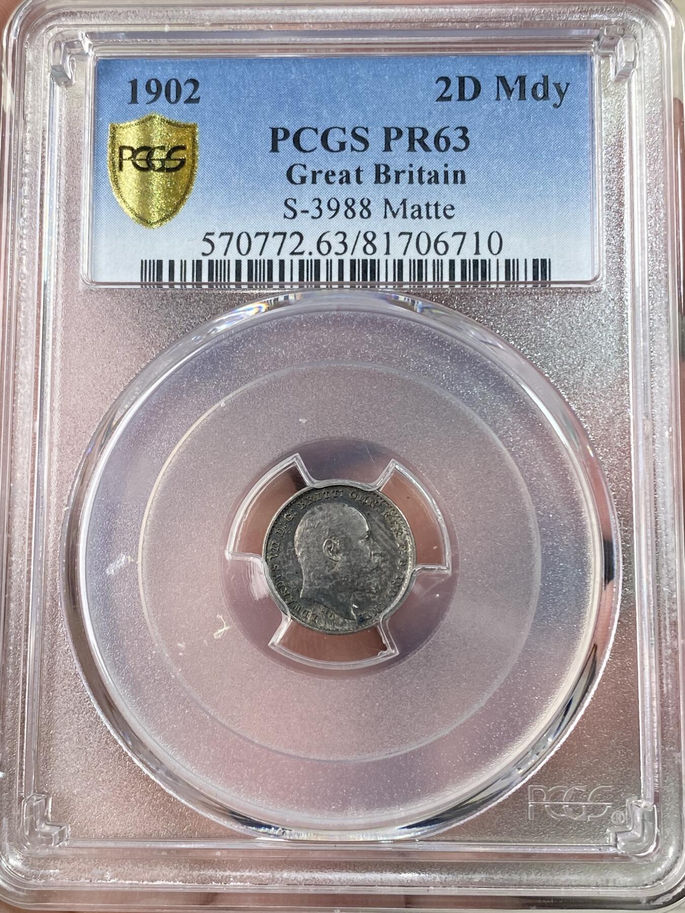 万国钱币拍卖第064期 PCGS PR63~64 1902年英国爱德华七世精制9枚套币 全套PCGS评级高分品相无忧 主币克朗64尤为难得 原味天鹅绒彩 越来越少的爱七银币套资源  一步到位的收藏级品质