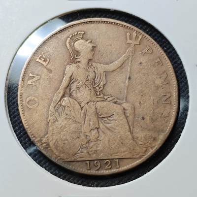 KK钱币收藏小铺  第415期 2月预留时间 周末发货 1921英国1便士 