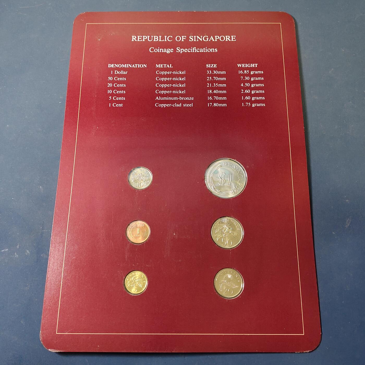 【全场包邮】纯粹捡漏拍517场 【富兰克林·世界各国硬币系列邮币卡】新加坡共和国