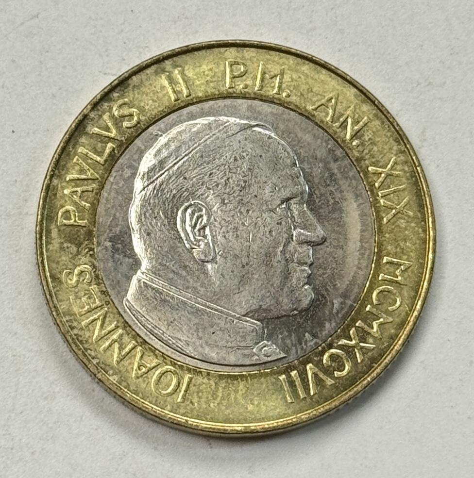 S&S Numismatic世界钱币-拍卖 第125期  梵蒂冈1997年 教皇约翰·保罗二世-和平 1000里拉双色纪念币