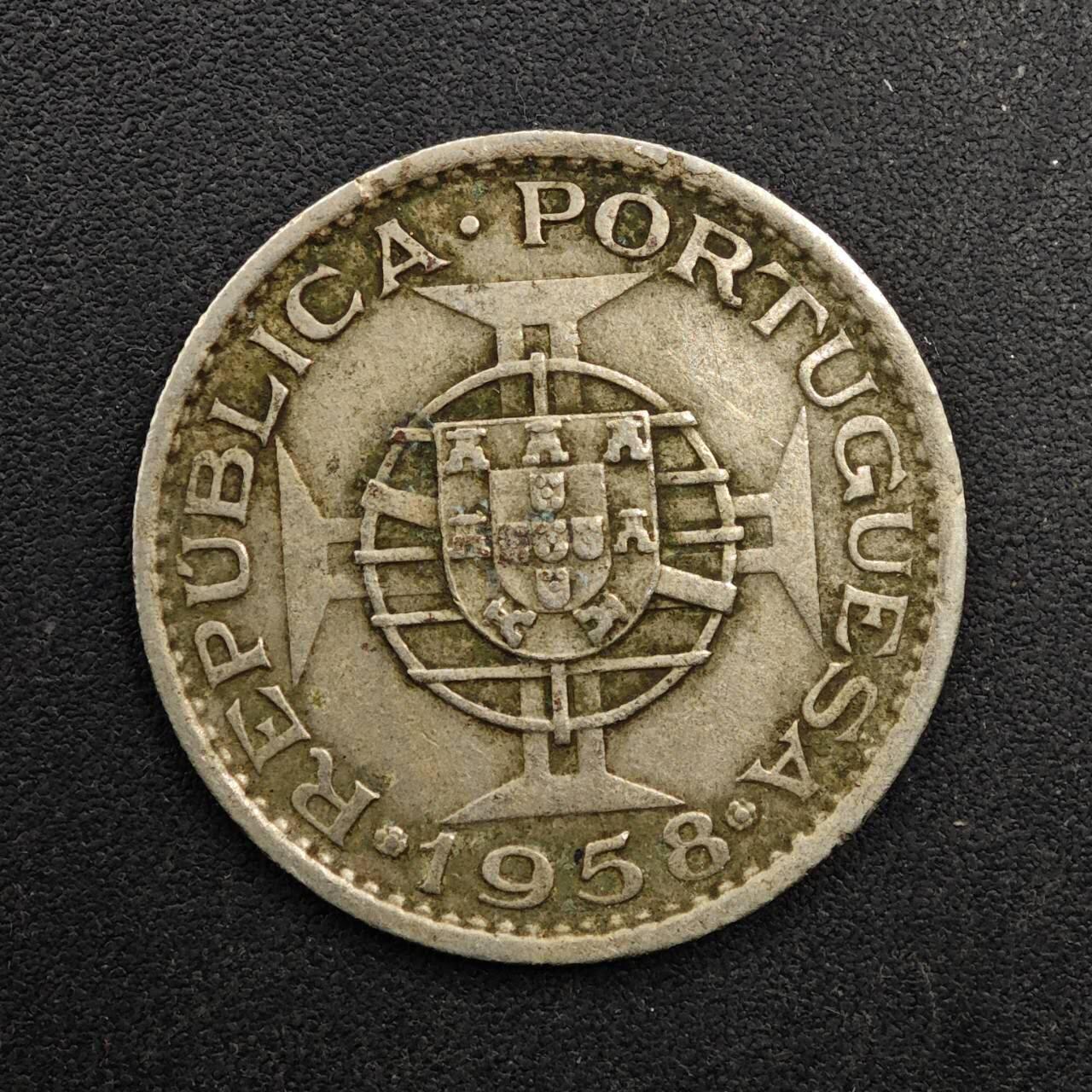  【淘币小摊】限时拍第八百八十九拍   散币套币纸币邮品场    每周一统一发货 东帝汶1958年60分镍币