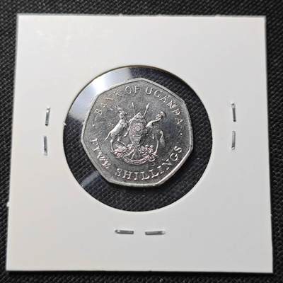 KK钱币收藏小铺  第415期 2月预留时间 周末发货 1987乌干达5先令