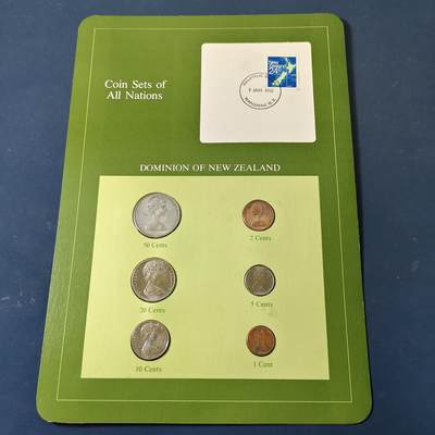 【全场包邮】纯粹捡漏拍517场 - 【富兰克林·世界各国硬币系列邮币卡】新西兰联合王国