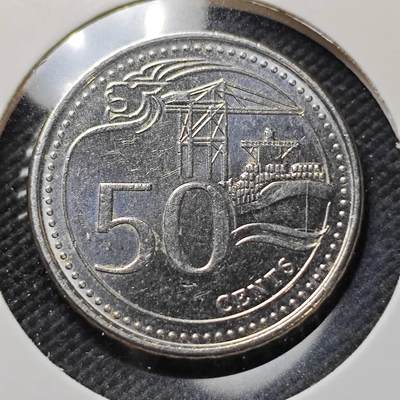 KK钱币收藏小铺  第415期 2月预留时间 周末发货 2016新加坡50分 