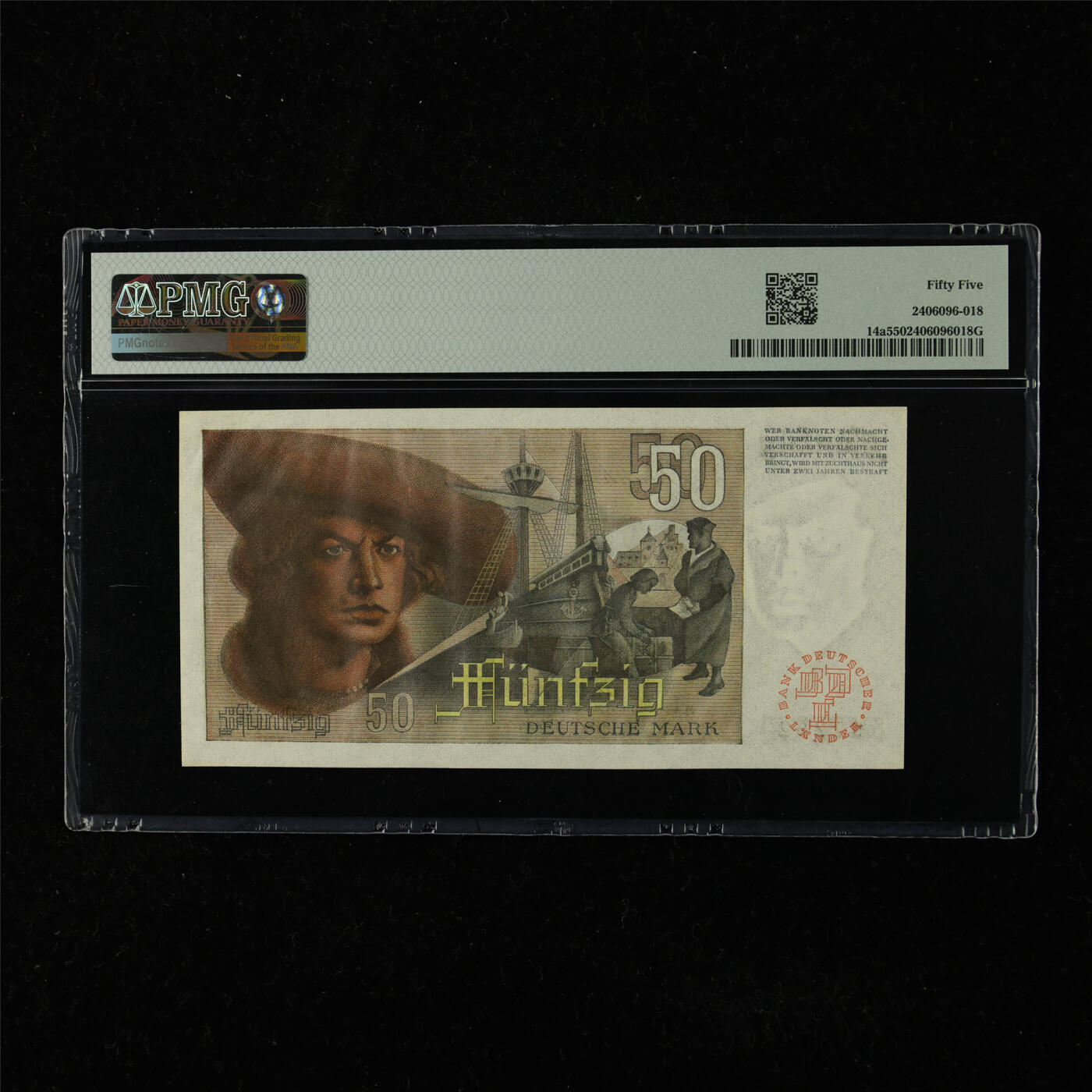 【亘邦集藏】第225期拍卖 1948年 德国50马克 PMG 55 T.73 97262