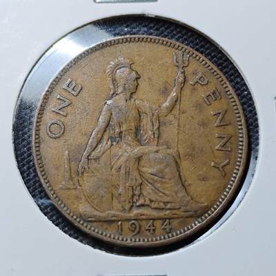 KK钱币收藏小铺  第417期 2月预留时间 周末发货 1944英国1便士 