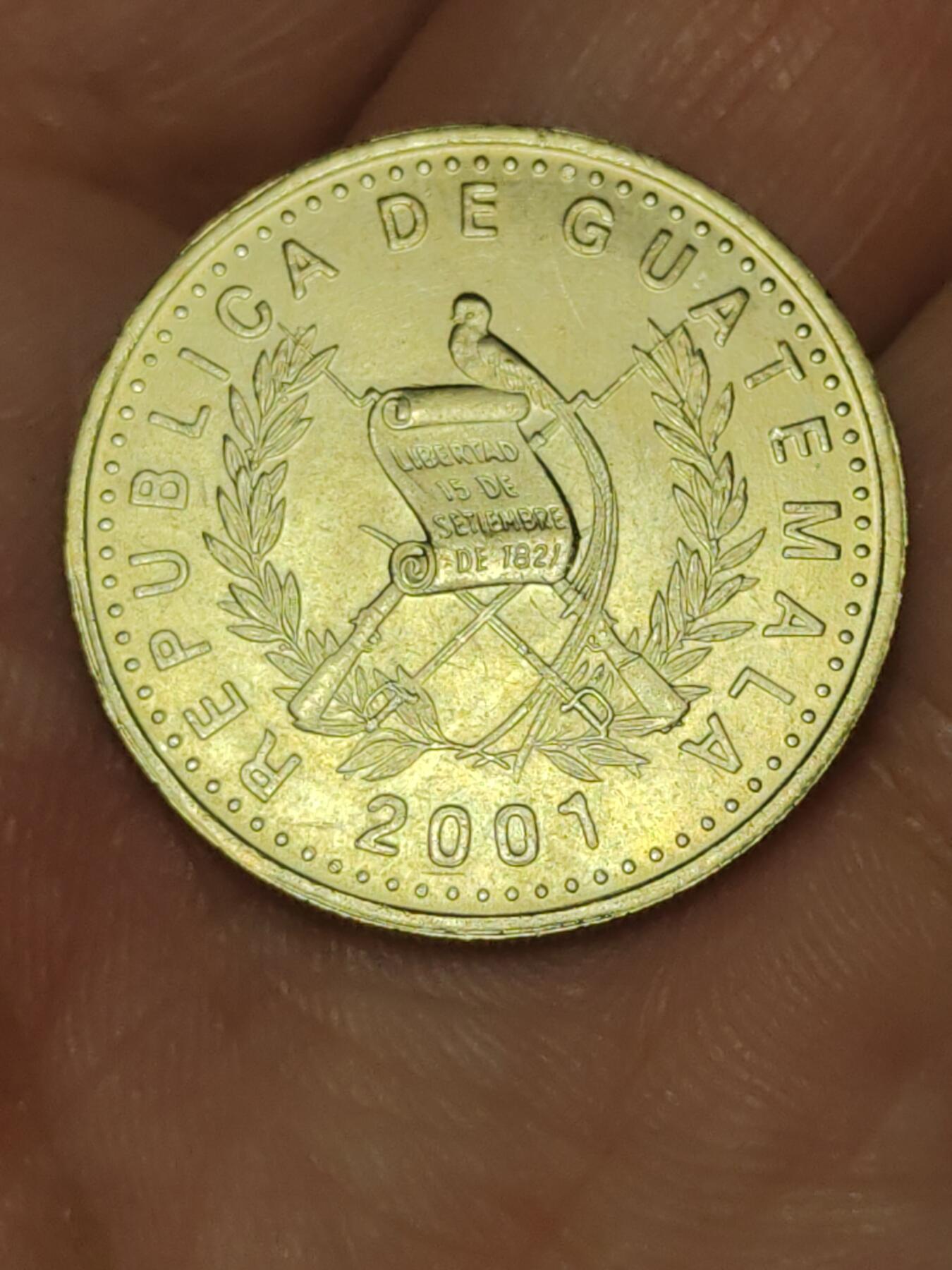 2026年第三十九场(总第二百零八场）外国好品散币场(免佣金) 危地马拉🇬🇹2001年50分(第一版50分)