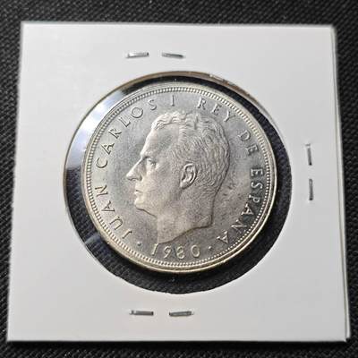 KK钱币收藏小铺  第415期 2月预留时间 周末发货 1980西班牙50比塞塔 纪念币