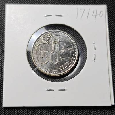 KK钱币收藏小铺  第417期 2月预留时间 周末发货 2016新加坡50分