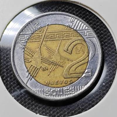 KK钱币收藏小铺  第417期 2月预留时间 周末发货 2001秘鲁2索尔 