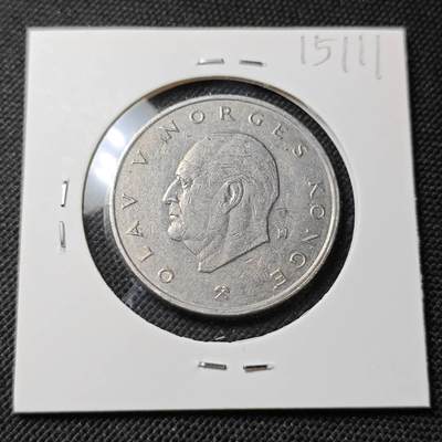 KK钱币收藏小铺  第415期 2月预留时间 周末发货 1976挪威5欧尔 