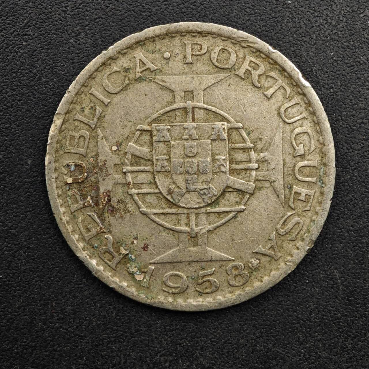  【淘币小摊】限时拍第八百八十九拍   散币套币纸币邮品场    每周一统一发货 东帝汶1958年60分镍币