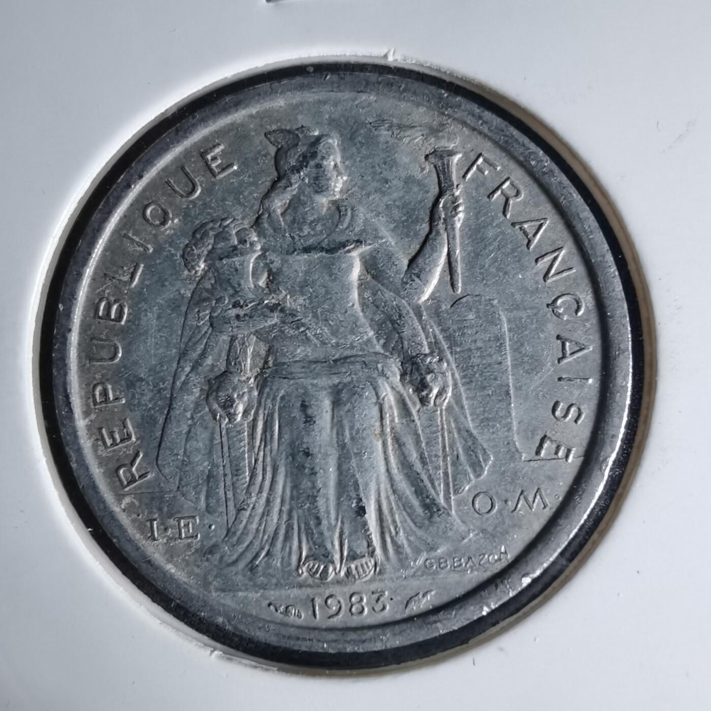 沼泽如烟--第1041场 法属新喀里多尼亚1983年2法郎