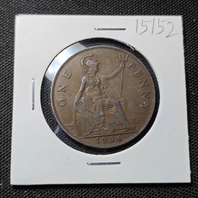 KK钱币收藏小铺  第415期 2月预留时间 周末发货 1936英国1便士