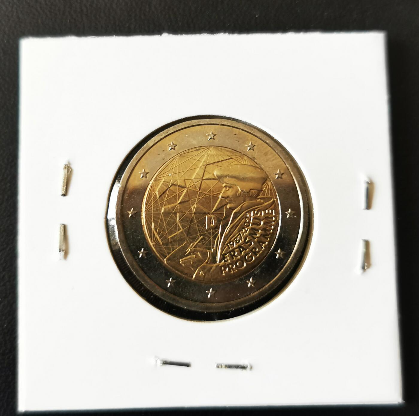 零零发外国硬币拍卖 无佣金 德国伊拉斯谟计划35周年2欧元纪念币