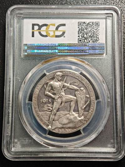 【德藏】世界币章拍卖第170期（拍品征集中~欢迎藏友联系） 1915年 德国一战费利克斯·冯·博特默伯爵将军纪念银章 包浆细腻 细节传神 PCGS SP62