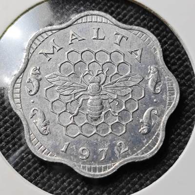 KK钱币收藏小铺  第417期 2月预留时间 周末发货 1972马耳他3米尔