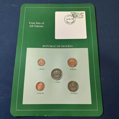 【全场包邮】纯粹捡漏拍517场 - 【富兰克林·世界各国硬币系列邮币卡】尼日利亚共和国