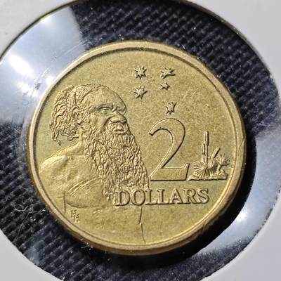 KK钱币收藏小铺  第417期 2月预留时间 周末发货 1988澳大利亚土著人2元 