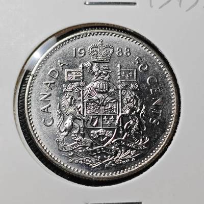 KK钱币收藏小铺  第415期 2月预留时间 周末发货 1988加拿大50分 