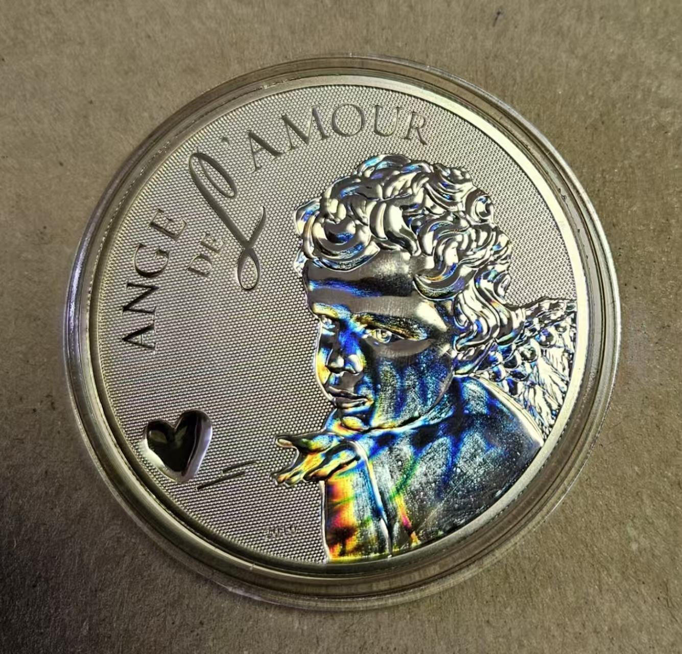 ❤️【币观天下】❤️ 第347期钱币拍卖场- 2026.4.3周五晚上6点半场 长期征集拍品  喀麦隆2010年爱心天使幻彩银币25克发行2500枚