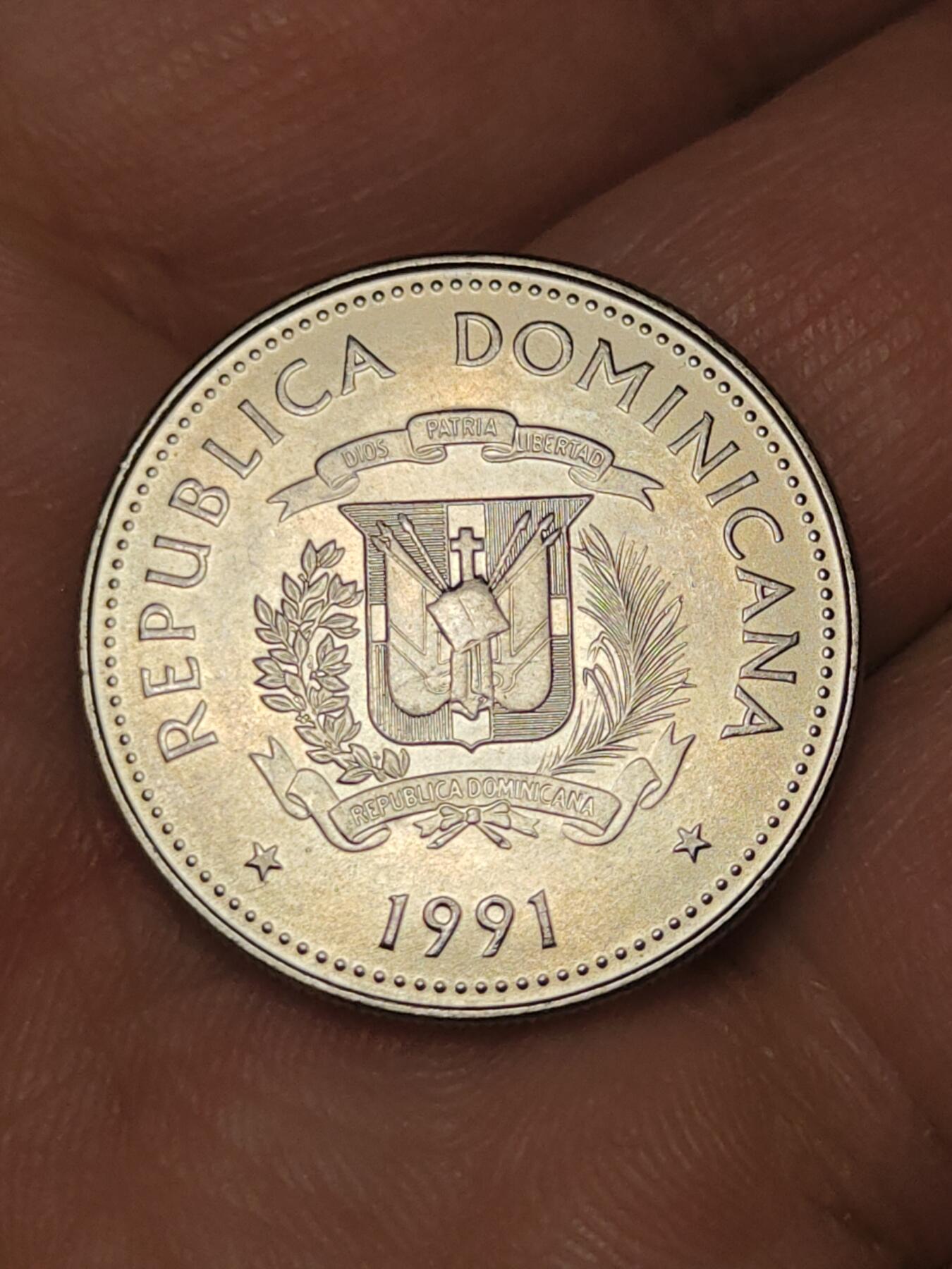 2026年第三十九场(总第二百零八场）外国好品散币场(免佣金) 好品–多米尼加共和国🇩🇴1991年25分