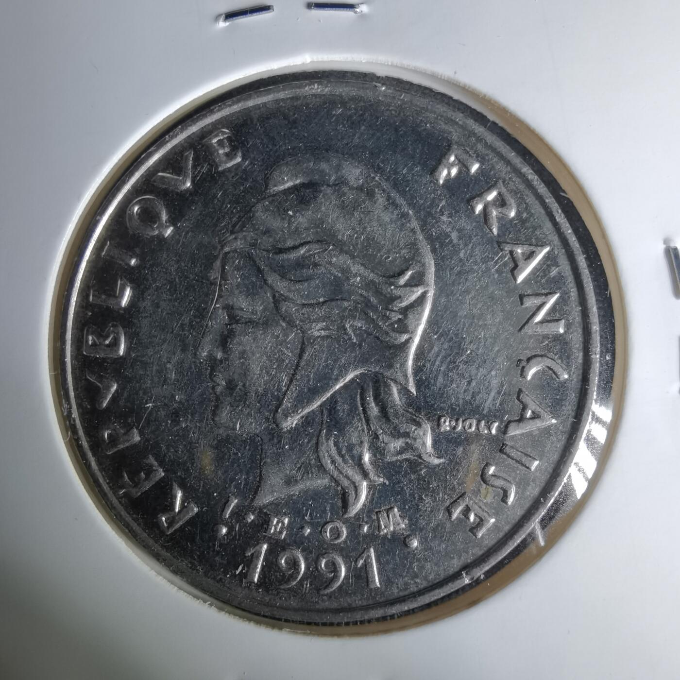 沼泽如烟--第1041场 法属新喀里多尼亚1991年50法郎