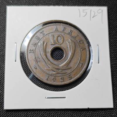 KK钱币收藏小铺  第415期 2月预留时间 周末发货 1935英属东非10分