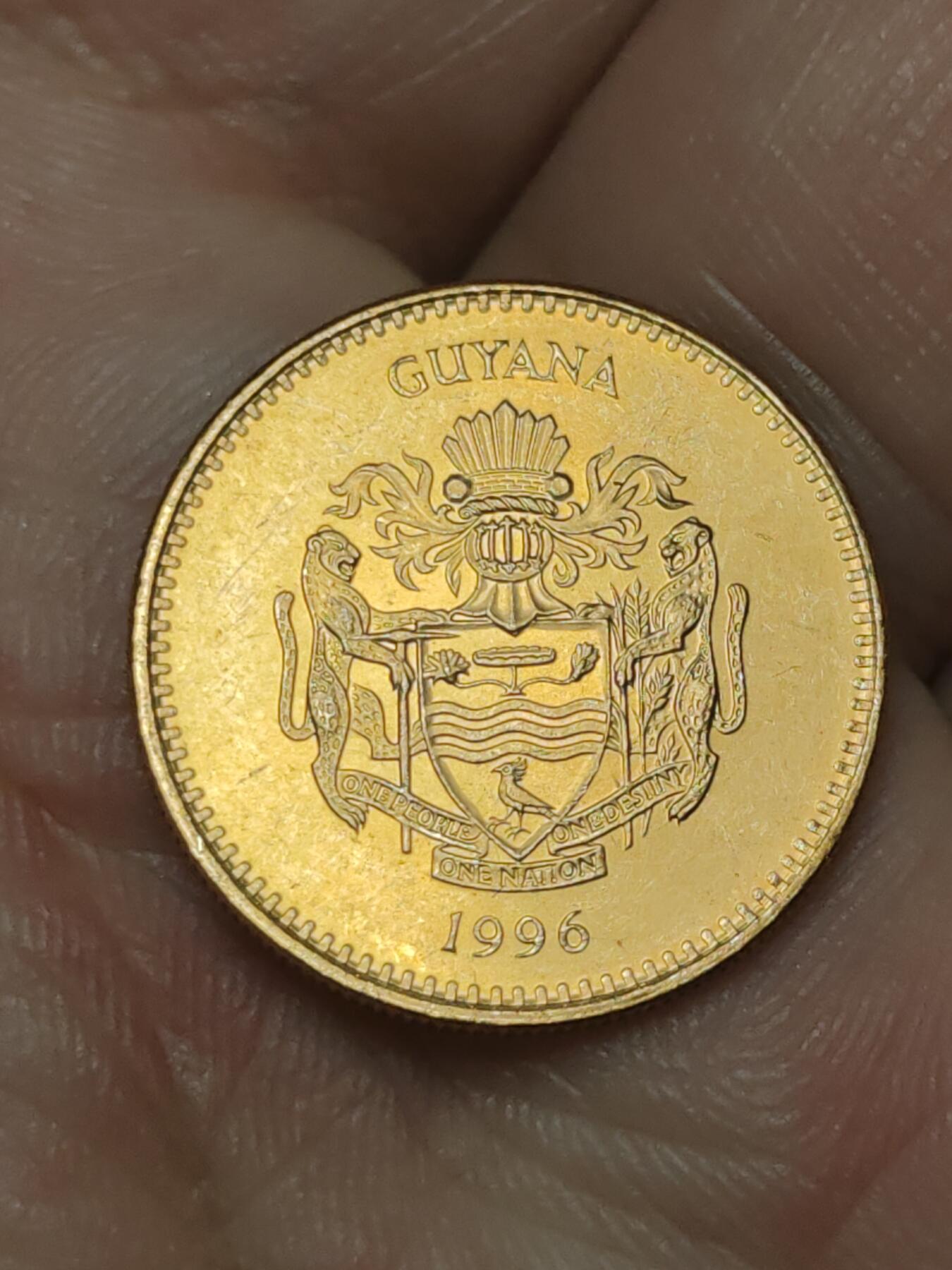 2026年第三十九场(总第二百零八场）外国好品散币场(免佣金) 圭亚那🇬🇾1996年5元( 独立后第二套)