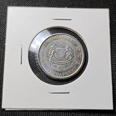 KK钱币收藏小铺  第417期 2月预留时间 周末发货 2016新加坡50分