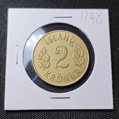 KK钱币收藏小铺  第417期 2月预留时间 周末发货  1946冰岛2克朗