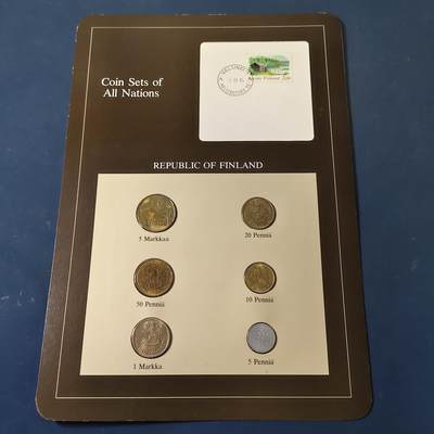 【全场包邮】纯粹捡漏拍517场 - 【富兰克林·世界各国硬币系列邮币卡】芬兰共和国