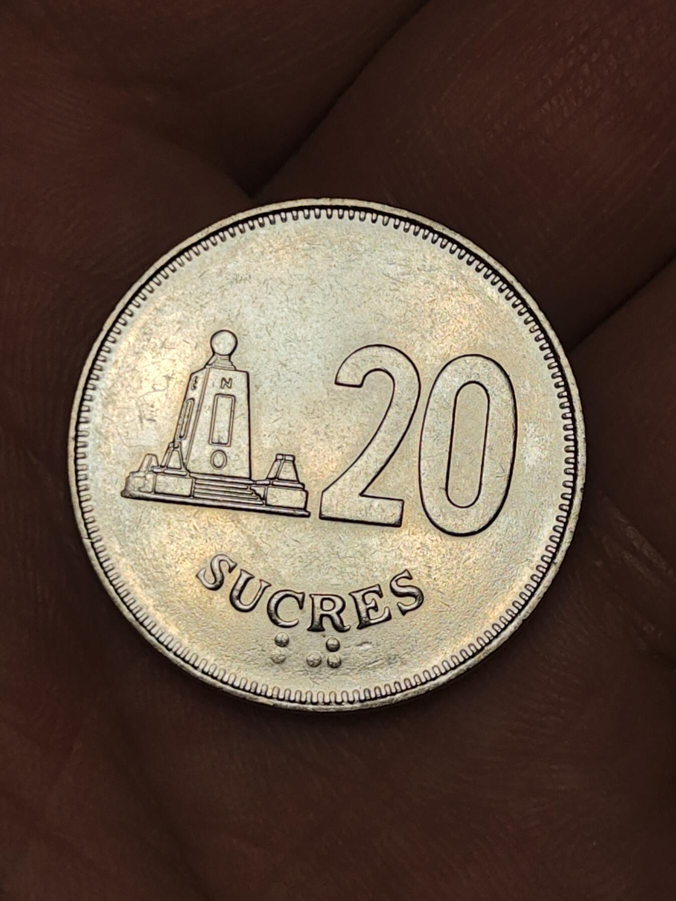 2026年第三十九场(总第二百零八场）外国好品散币场(免佣金) 好品–厄瓜多尔🇪🇨1991单年份20苏克雷(大图例版)