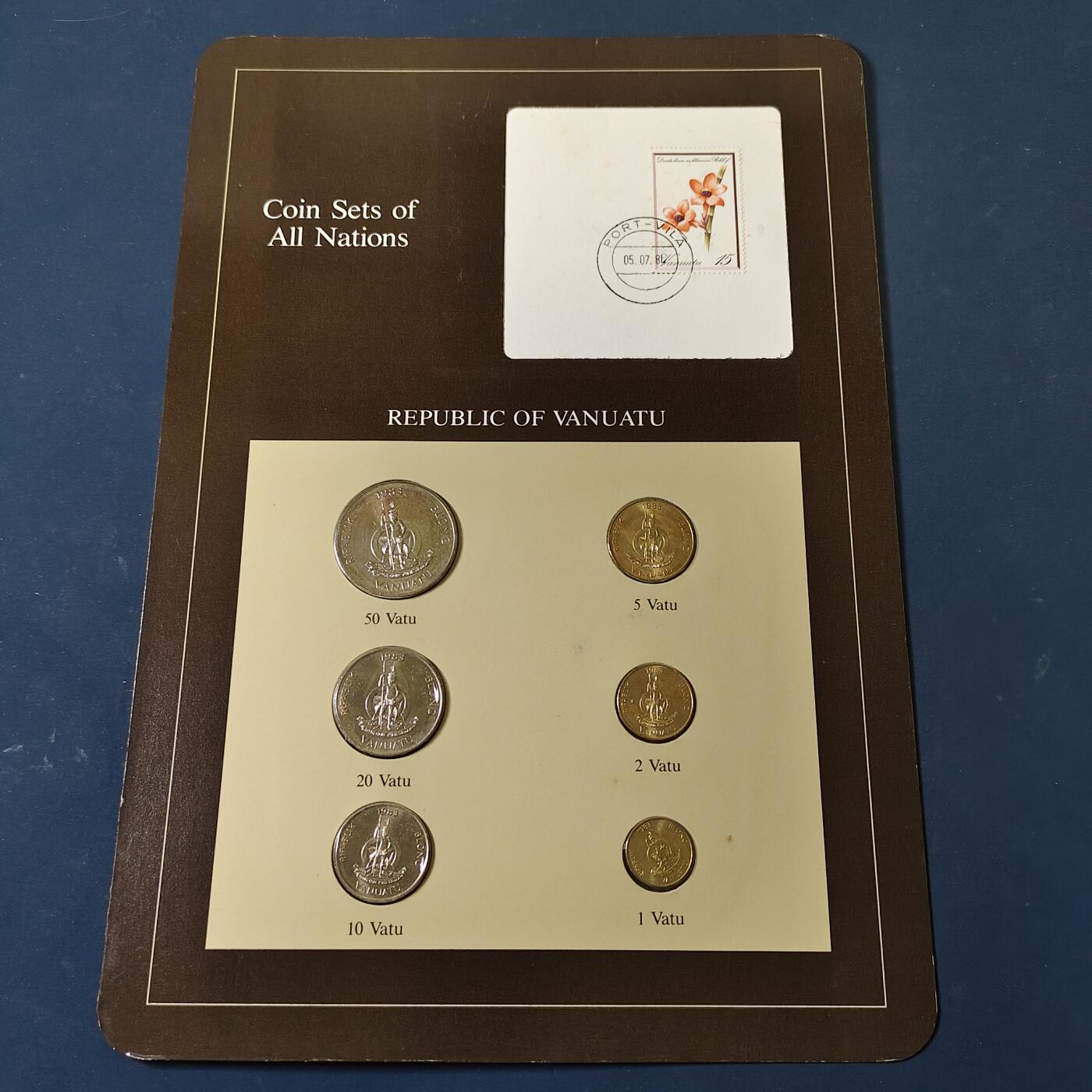 【全场包邮】纯粹捡漏拍517场 【富兰克林·世界各国硬币系列邮币卡】瓦努阿图共和国