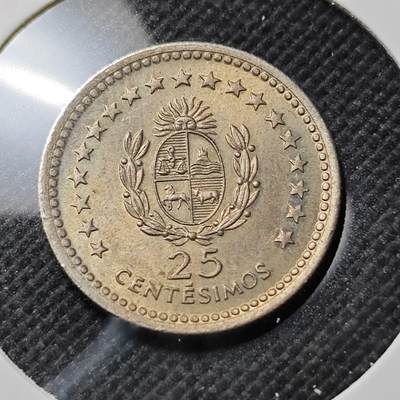 KK钱币收藏小铺  第415期 2月预留时间 周末发货 1960乌拉圭25分 