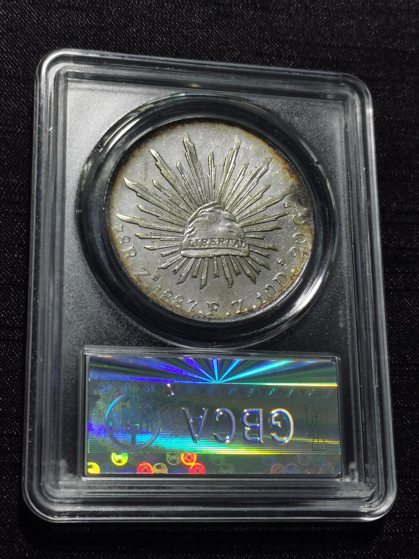 天下钱庄专场欢迎参拍 公博评级AU58墨西哥鹰洋