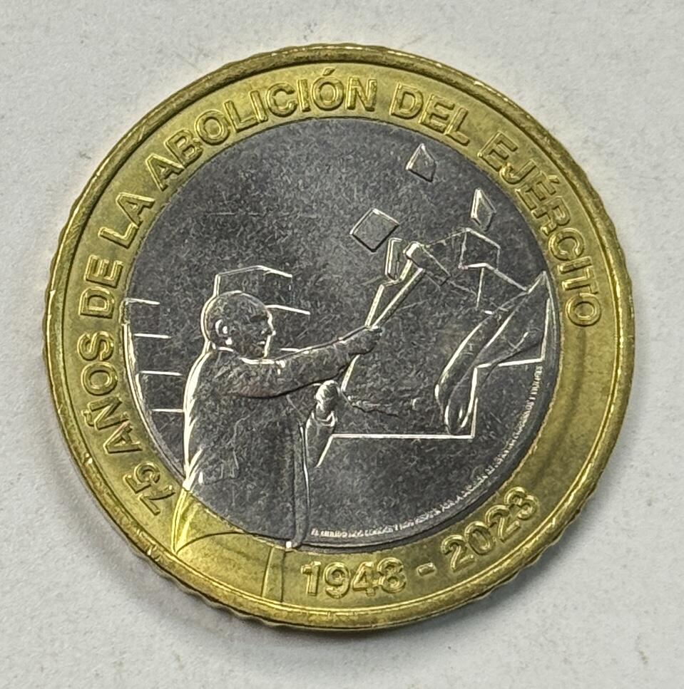 S&S Numismatic世界钱币-拍卖 第125期  哥斯达黎加2023年 废除军队75周年 500科朗双色纪念币