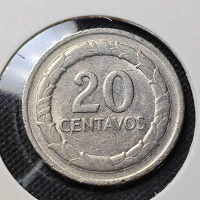 KK钱币收藏小铺  第415期 2月预留时间 周末发货 1968哥伦比亚20分