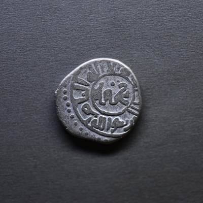 【良泉】4月16日【西方古代打制币】拍卖108件 - 公元1200-1220年【花剌子模】阿拉乌丁·摩诃末，铭文版，吉塔尔，2.56克