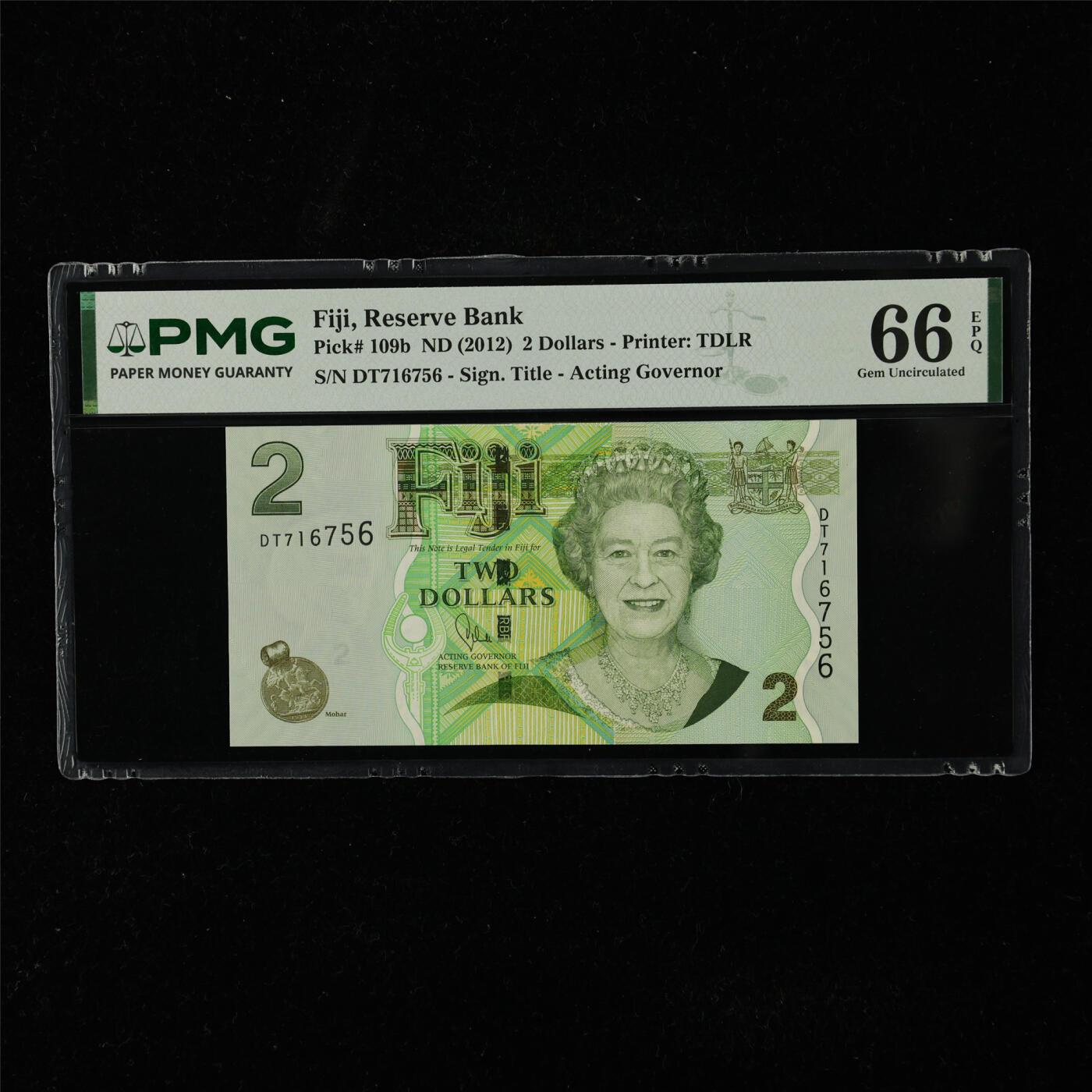 【亘邦集藏】第225期拍卖 2012年 斐济2元 PMG 66EPQ DT716756