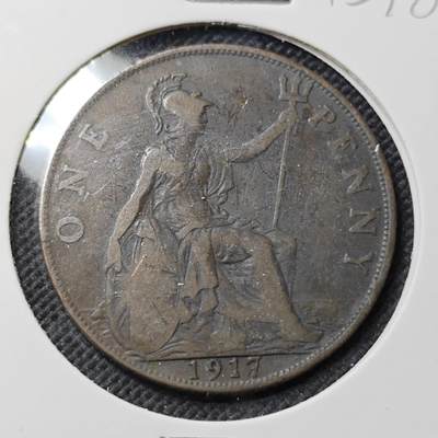 KK钱币收藏小铺  第415期 2月预留时间 周末发货 1919英国1便士 