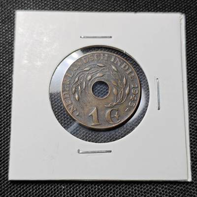 KK钱币收藏小铺  第417期 2月预留时间 周末发货 1946荷属东印度1分