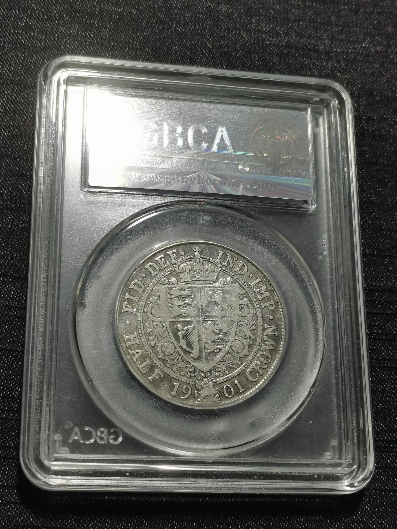 天下钱庄专场欢迎参拍 英国维多利亚披纱半克朗银币